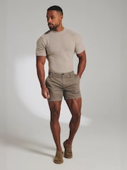 Tailored Athlete Natural Muscle Fit Chino Shorter Length Shorts - Image 3 of 6