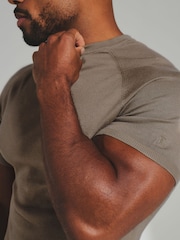 Tailored Athlete Green Muscle Fit Fine Gauge Knitted T-Shirt - Image 3 of 6