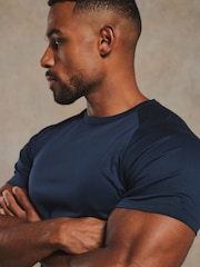 Tailored Athlete Blue Muscle Fit Mercerised T-Shirt - Image 4 of 6