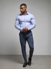 Tailored Athlete Purple Muscle Fit Essential Dress Shirt - Image 1 of 6