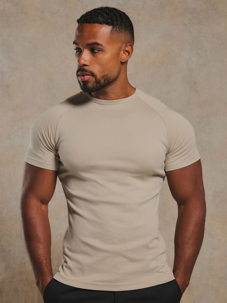 Tailored Athlete Natural Muscle Fit Mercerised T-Shirt - Image 1 of 6 Tailored Athlete Natural Muscle Fit Mercerised T-Shirt - Image 1 of 6