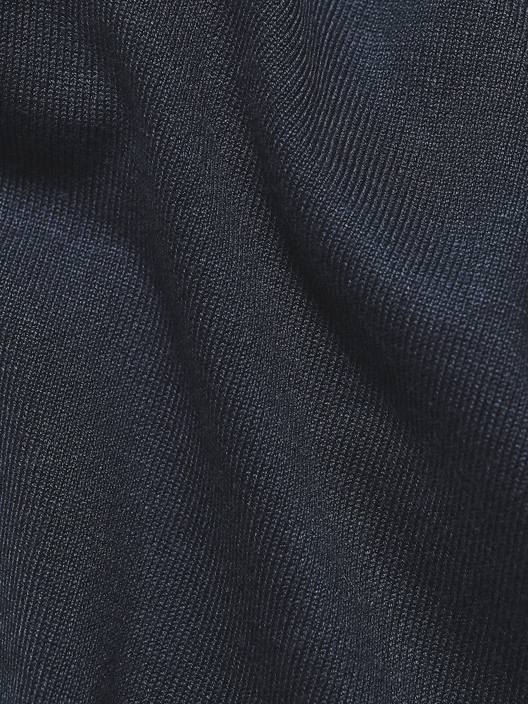 Tailored Athlete Dark Navy Blue Muscle Fit Contrast Tipped Knitted T-Shirt - Image 8 of 8 Tailored Athlete Dark Navy Blue Muscle Fit Contrast Tipped Knitted T-Shirt - Image 8 of 8