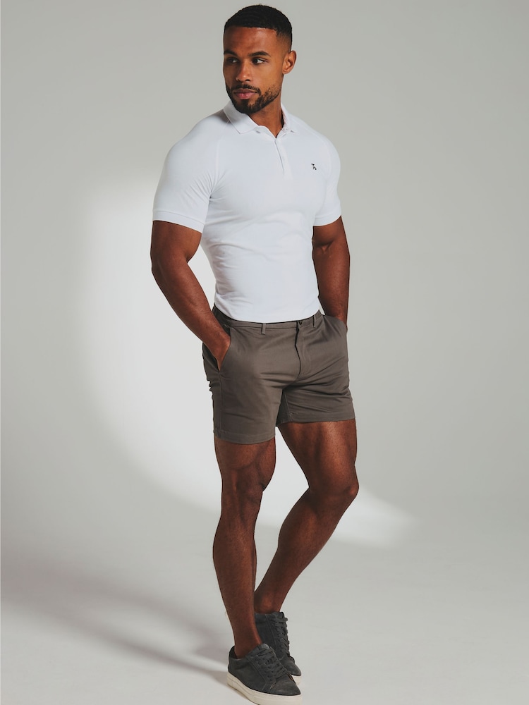 Tailored Athlete White Muscle Fit Signature Polo Shirt - Image 1 of 6 Tailored Athlete White Muscle Fit Signature Polo Shirt - Image 1 of 6