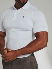 Tailored Athlete White Muscle Fit Signature Polo Shirt - Image 5 of 6
