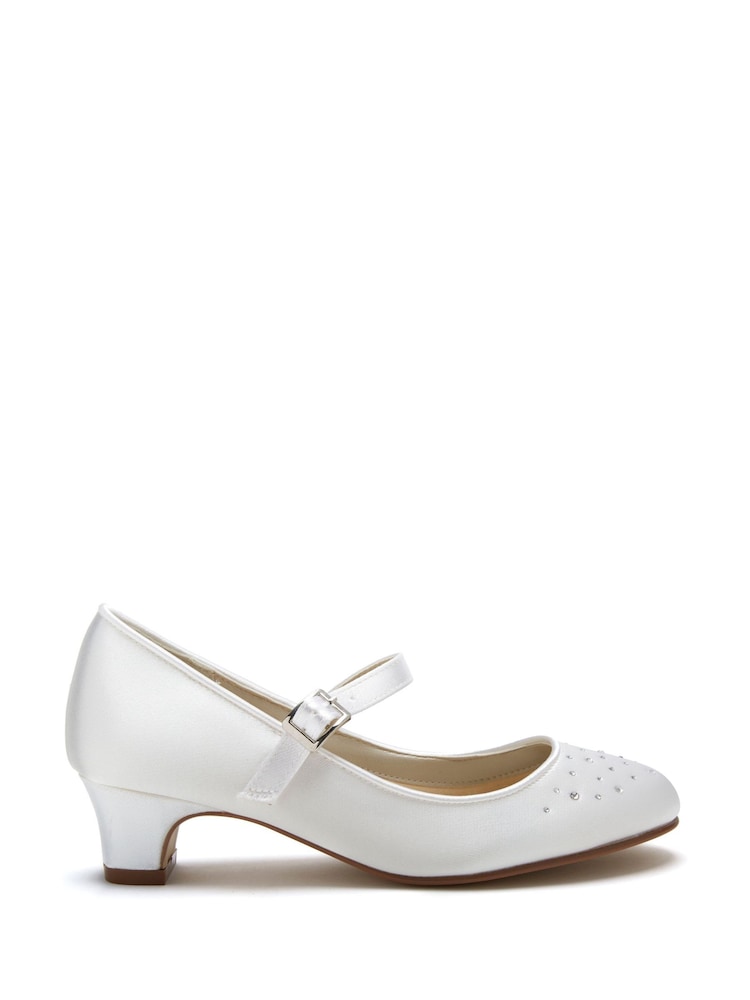 Rainbow Club White Kids Verity Satin Bridesmaid Shoes - Image 1 of 5