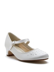 Rainbow Club White Kids Verity Satin Bridesmaid Shoes - Image 2 of 5