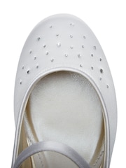 Rainbow Club White Kids Verity Satin Bridesmaid Shoes - Image 5 of 5