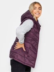 M&Co Purple Short Quilted Gilet - Image 1 of 4