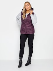 M&Co Purple Short Quilted Gilet - Image 3 of 4