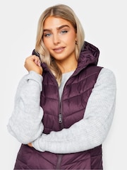 M&Co Purple Short Quilted Gilet - Image 4 of 4