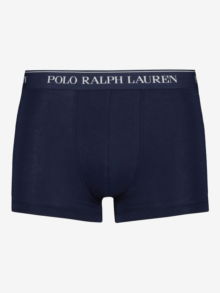 Polo Ralph Lauren Blue/Navy Stretch Cotton Boxers 3 Pack - Image 5 of 10