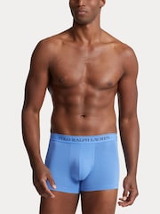 Polo Ralph Lauren Blue/Navy Stretch Cotton Boxers 3 Pack - Image 8 of 10