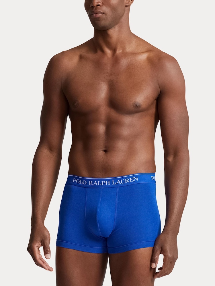 Polo Ralph Lauren Blue/Navy Stretch Cotton Boxers 3 Pack - Image 9 of 10