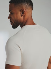 Tailored Athlete Cream Muscle Fit Textured Jersey T-Shirt - Image 2 of 6