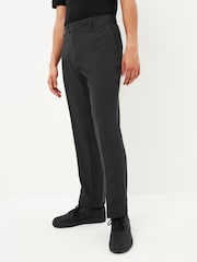 Charcoal Grey Machine Washable Plain Front Smart Trousers - Image 1 of 5