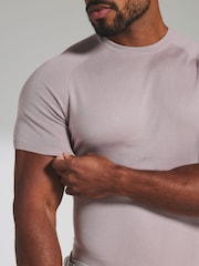 Tailored Athlete Pink Muscle Fit Fine Gauge Knitted T-Shirt - Image 4 of 6