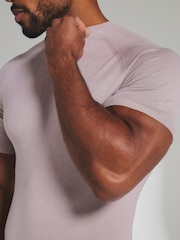Tailored Athlete Pink Muscle Fit Fine Gauge Knitted T-Shirt - Image 5 of 6