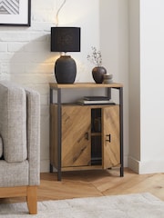 Dark Bronx Chevron Side Table - Image 4 of 9