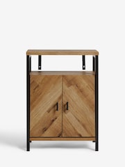 Dark Bronx Chevron Side Table - Image 6 of 9