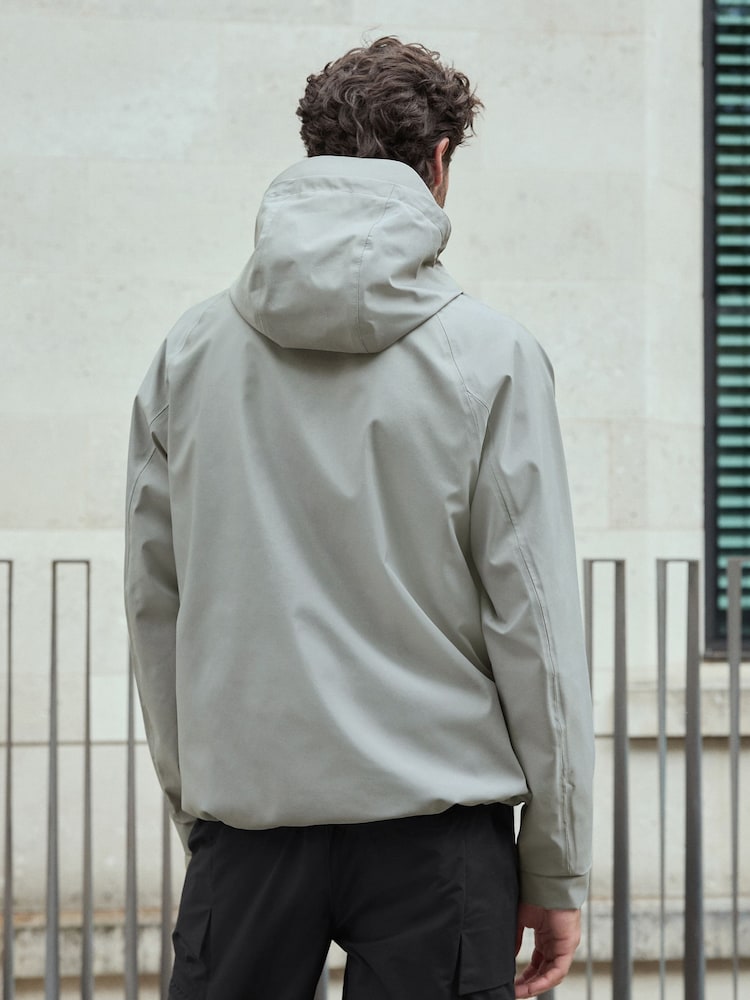 Grey Zip Through Hooded Waterproof Jacket - Image 2 of 15