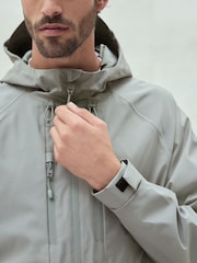 Grey Zip Through Hooded Waterproof Jacket - Image 7 of 15