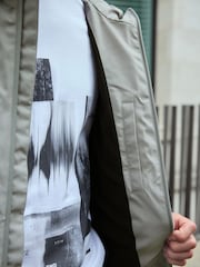 Grey Zip Through Hooded Waterproof Jacket - Image 9 of 15