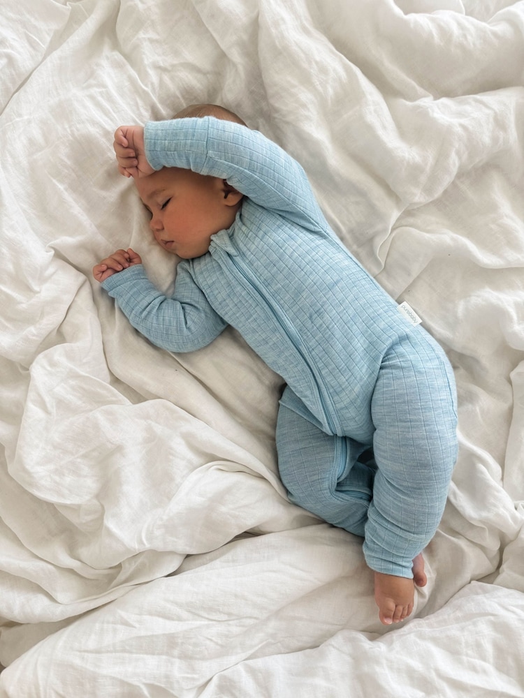 Zils - Purebaby Merino adīts Naktstērps bez pēdu rāvējslēdzēja - Attēls 1 no 7