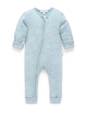Zils - Purebaby Merino adīts Naktstērps bez pēdu rāvējslēdzēja - Attēls 3 no 7