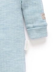 Zils - Purebaby Merino adīts Naktstērps bez pēdu rāvējslēdzēja - Attēls 5 no 7