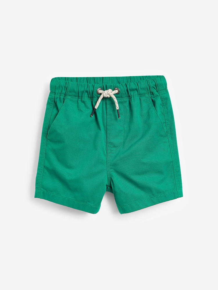 Dark Green 100% Cotton Pull-On Shorts (3mths-7yrs) - Image 1 of 3 Dark Green 100% Cotton Pull-On Shorts (3mths-7yrs) - Image 1 of 3