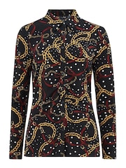Pour Moi Black Multi Brooke Shine Shirt - Image 3 of 4