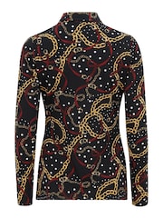 Pour Moi Black Multi Brooke Shine Shirt - Image 4 of 4