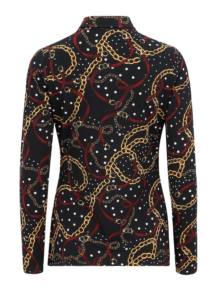 Pour Moi Black Multi Brooke Shine Shirt - Image 4 of 4