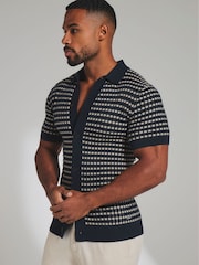قميص كروشيه محبوك بتصميم لونين بقصّة تُبرز العضلات من Tailored Athlete - Image 6 of 10
