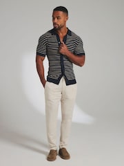 قميص كروشيه محبوك بتصميم لونين بقصّة تُبرز العضلات من Tailored Athlete - Image 8 of 10