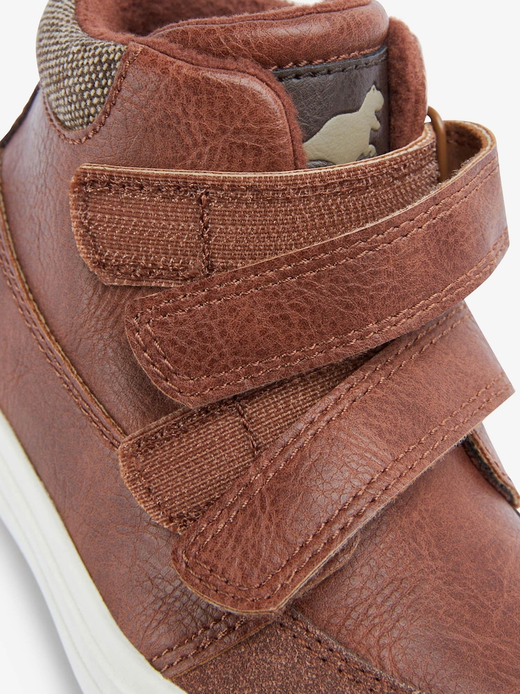 Tan Brown Wide Fit (G) Warm Lined Touch Fastening Boots - Image 4 of 4