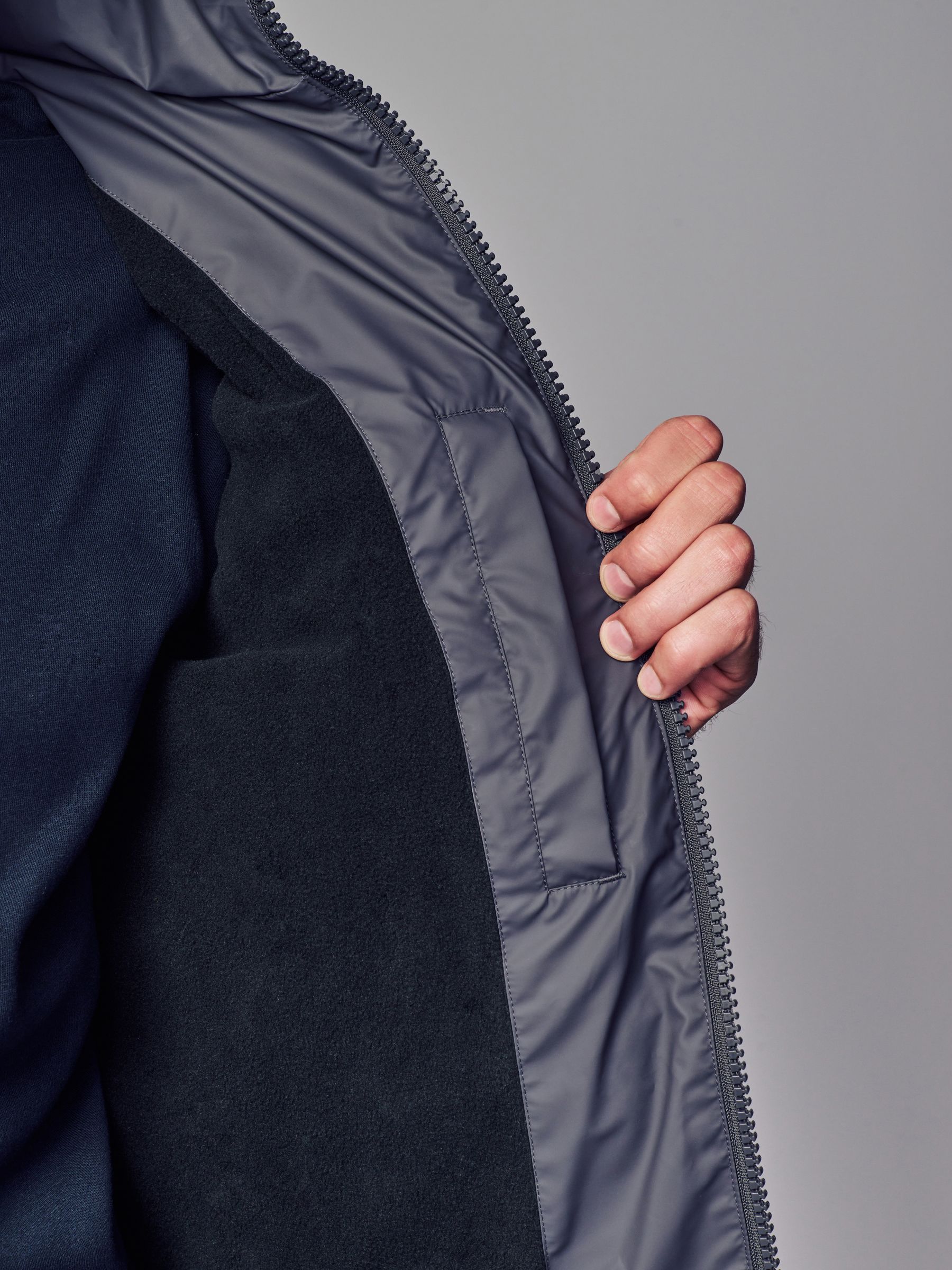 Gray bubble coat online