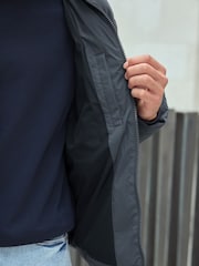 Slate Grey Regular Length Shower Resistant Hooded Puffer Coat - Image 10 of 15