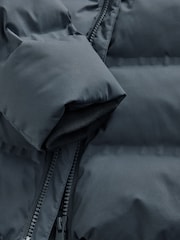 Slate Grey Regular Length Shower Resistant Hooded Puffer Coat - Image 14 of 15