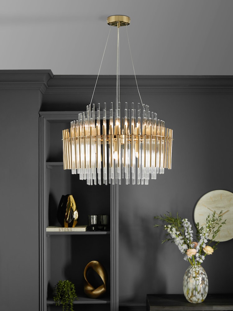 Brass Arundel 8 Light Chandelier Ceiling Light - Image 1 of 4