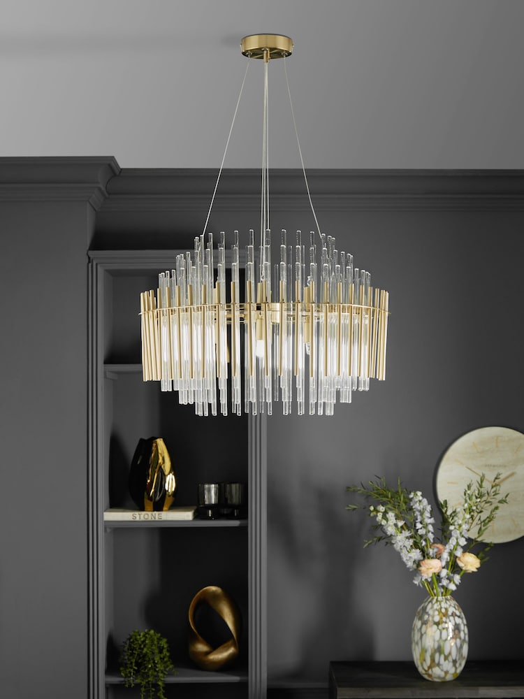 Brass Arundel 8 Light Chandelier Ceiling Light - Image 2 of 4