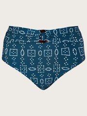 Monsoon Blue Batik Dye Print Bikini Bottoms with Recycled Polyester - Image 5 of 5
