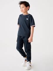 Paul Smith Junior Jungen Marineblaue Artist Stripe Cargo-Jogginghose - Image 2 of 12