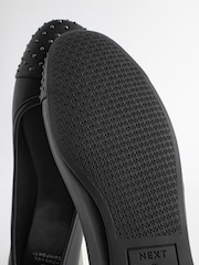 Black Forever Comfort Studded Toe Cap Ballerinas - Image 4 of 4