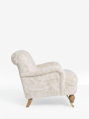 Oslo Faux Fur Light Natural Lilly Armchair - Image 5 of 7