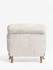Oslo Faux Fur Light Natural Lilly Armchair - Image 6 of 7