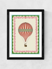 East End Prints Black Carnival Hot Air Balloon Wall Art Print by Carrie Neely - Image 2 of 2