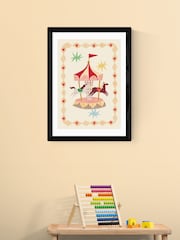 East End Prints Black The Magic Carousel Wall Art Print by Kid of the Village - Image 1 of 2