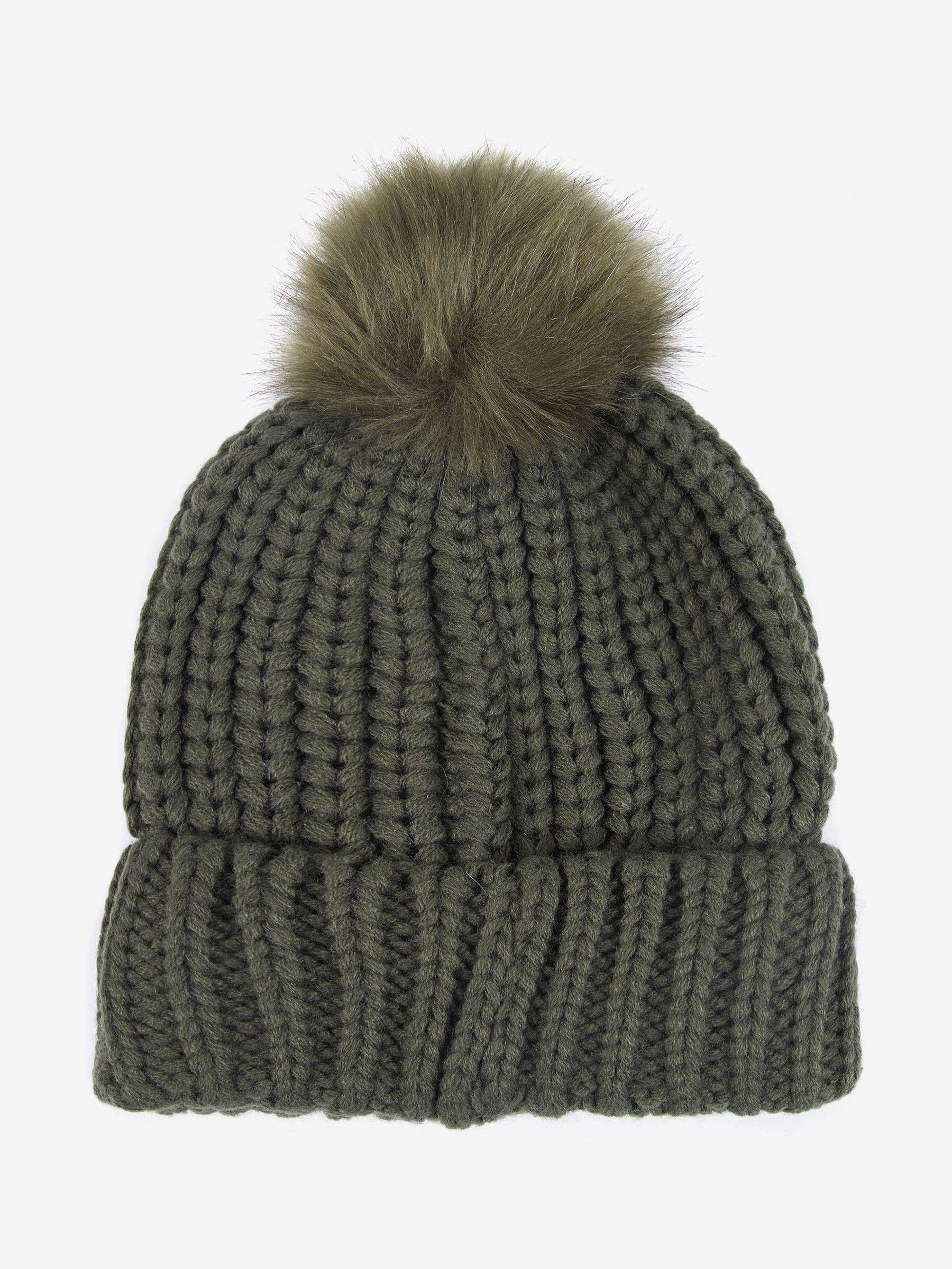 Olive green pom pom hat online