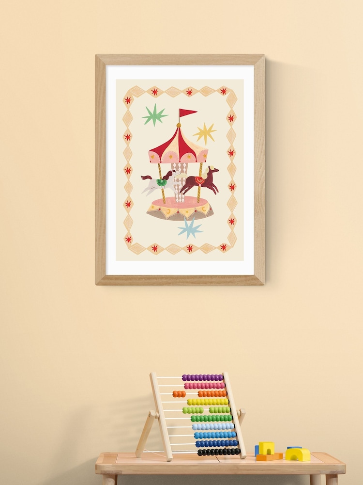 East End Prints Oak The Magic Carousel Wall Art Print by Kid of the Village - Image 1 of 2 East End Prints Oak The Magic Carousel Wall Art Print by Kid of the Village - Image 1 of 2